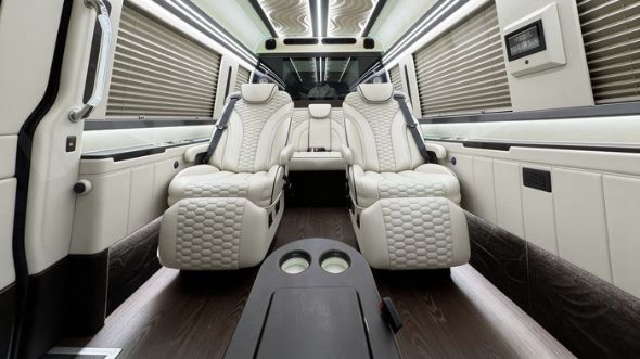 grand prairie 8 passenger sprinter van interior